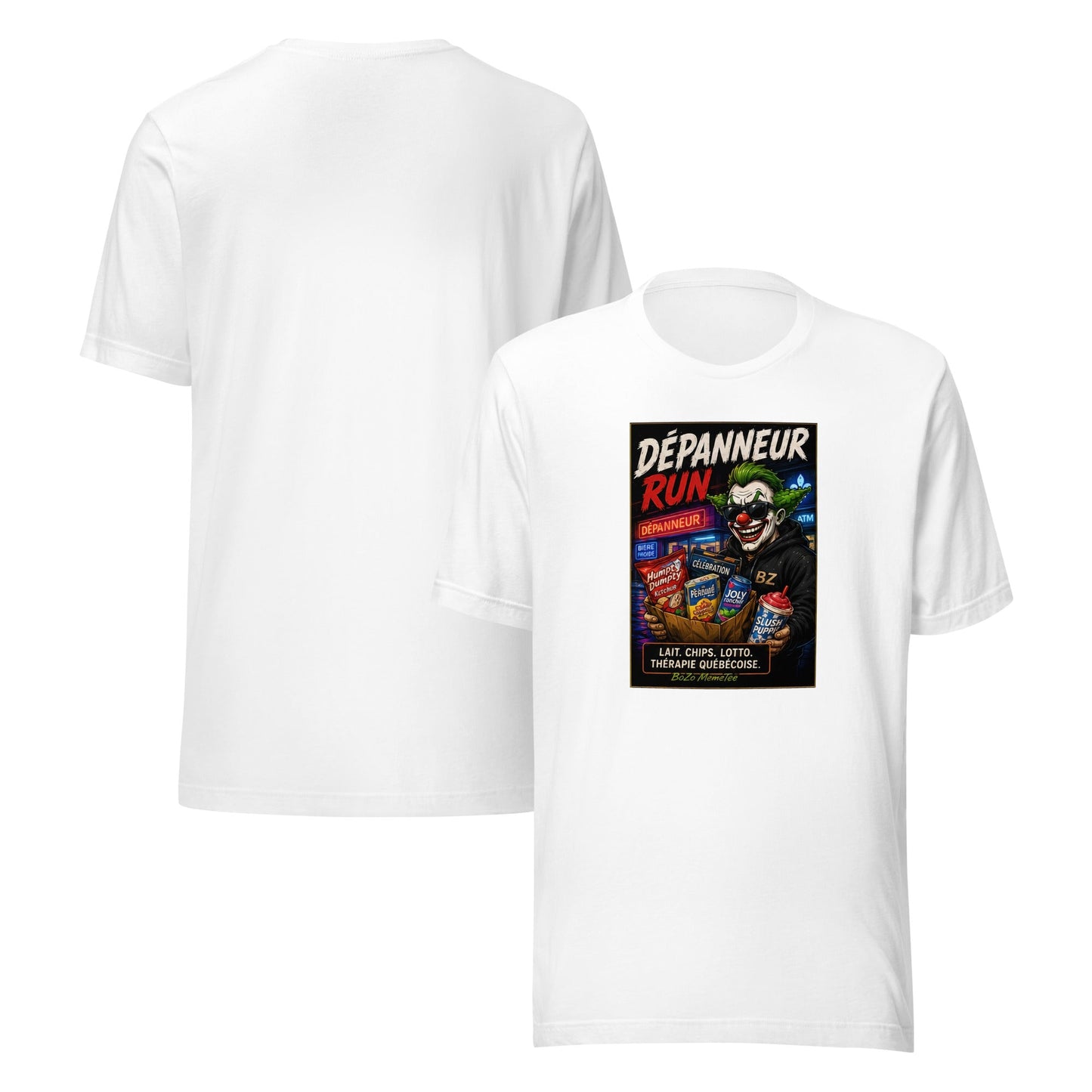 DÉPANNEUR RUN | Unisex t-shirt – BoZoMemeTêê | mème streetwear