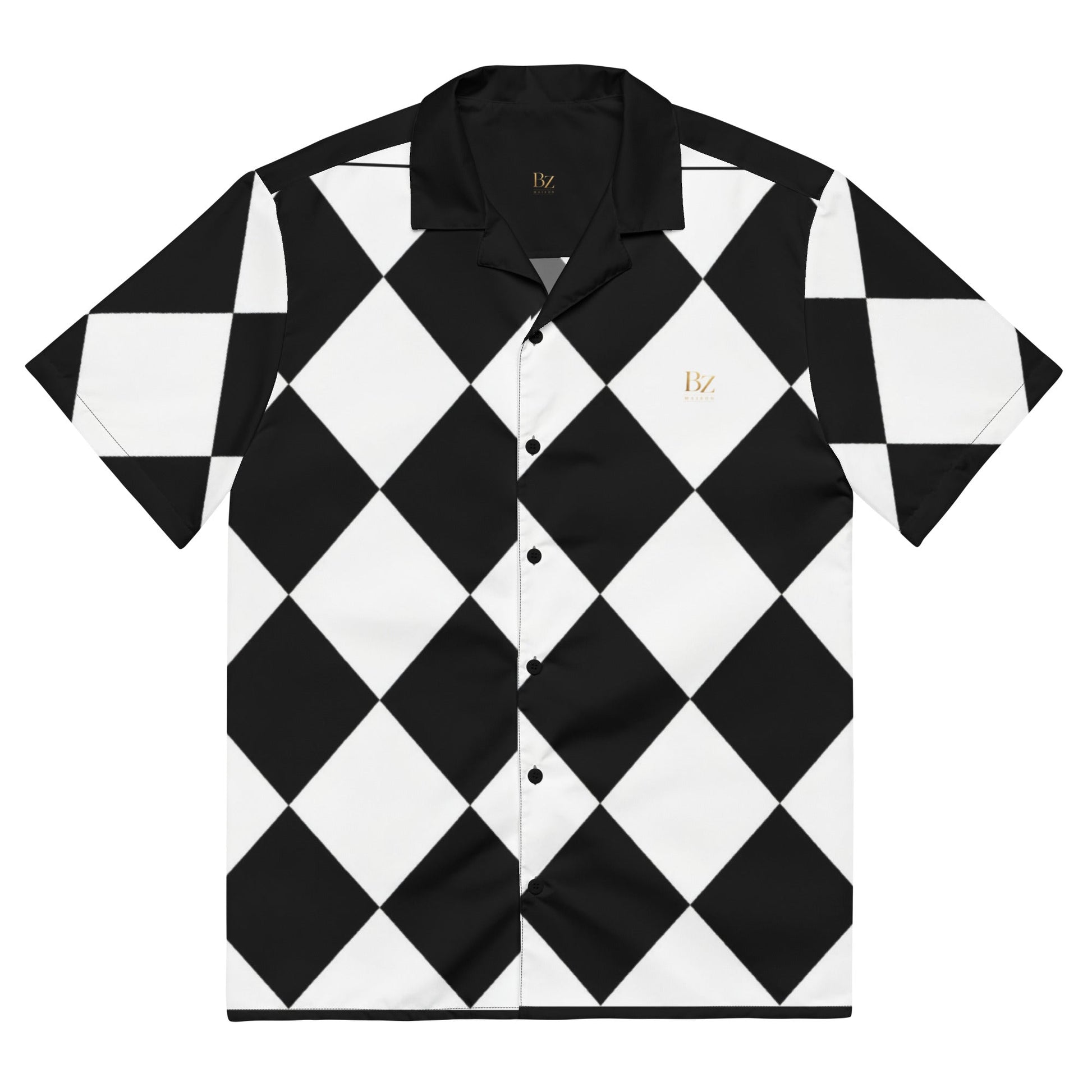 Diamond Black & White | BoZo GOLF™️ Chemise – BoZoMemeTêê | mème streetwear