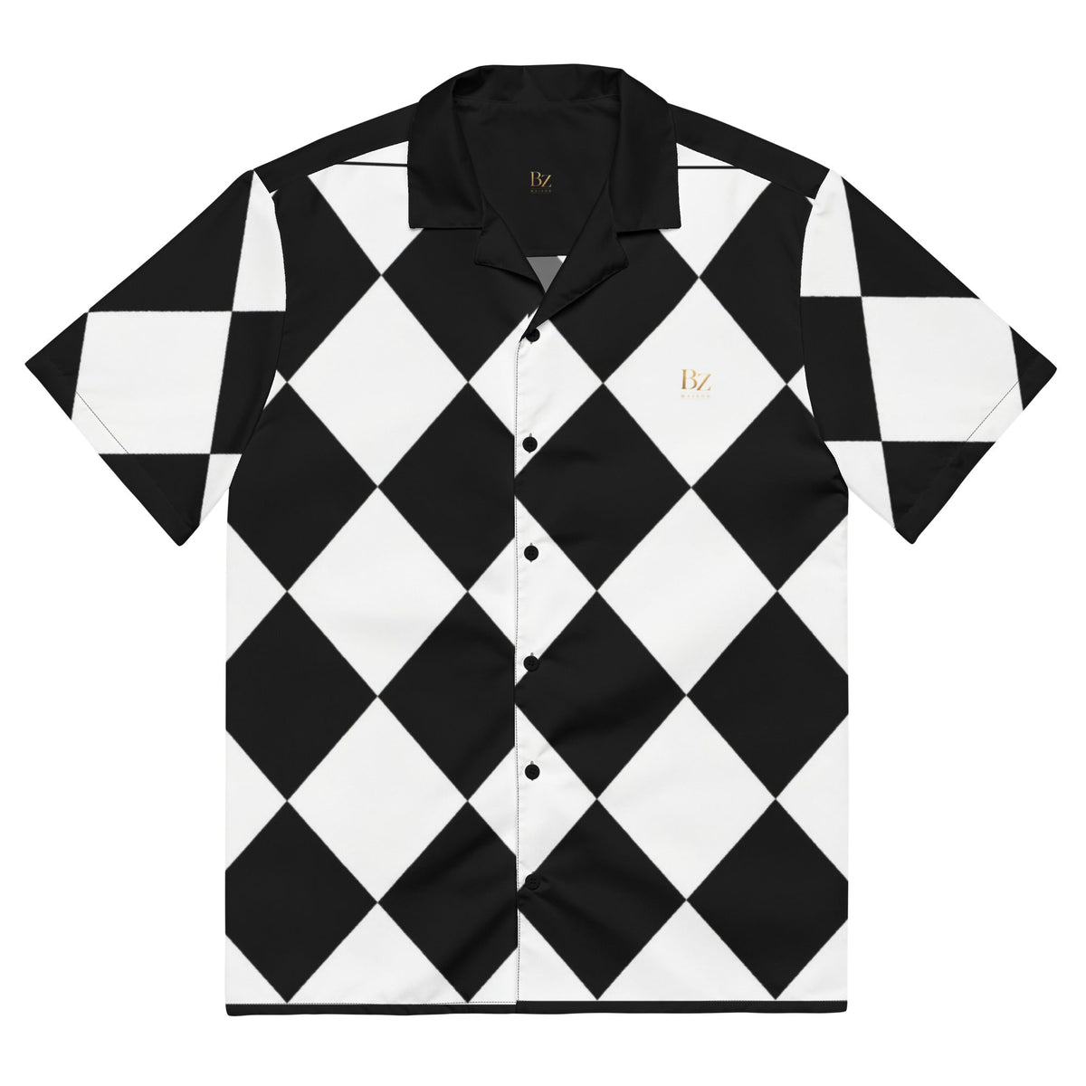 Diamond Black & White | BoZo GOLF™️ Chemise – BoZoMemeTêê | mème streetwear