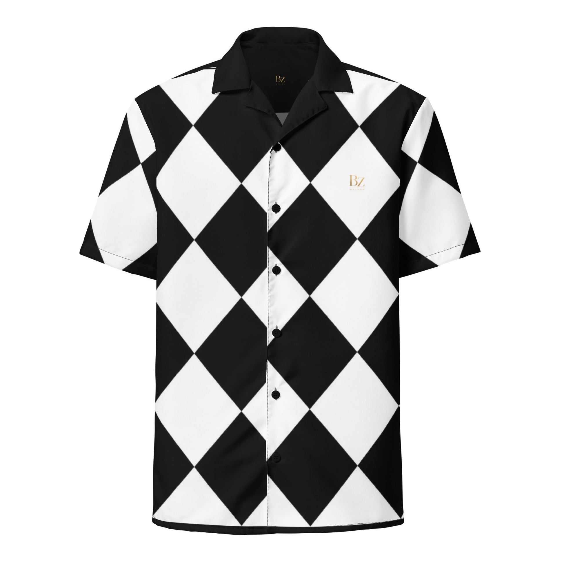Diamond Black & White | BoZo GOLF™️ Chemise – BoZoMemeTêê | mème streetwear