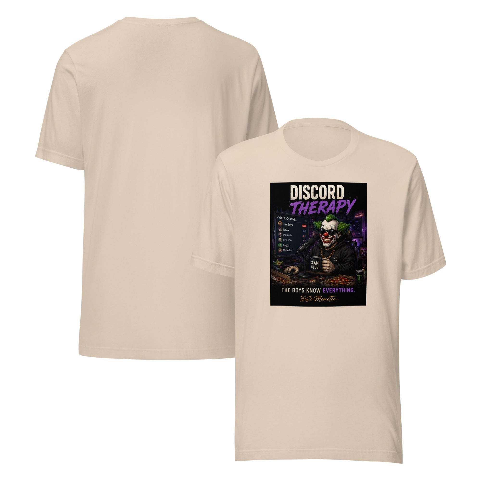 DISCORD THERAPY | Unisex t-shirt – BoZoMemeTêê | mème streetwear
