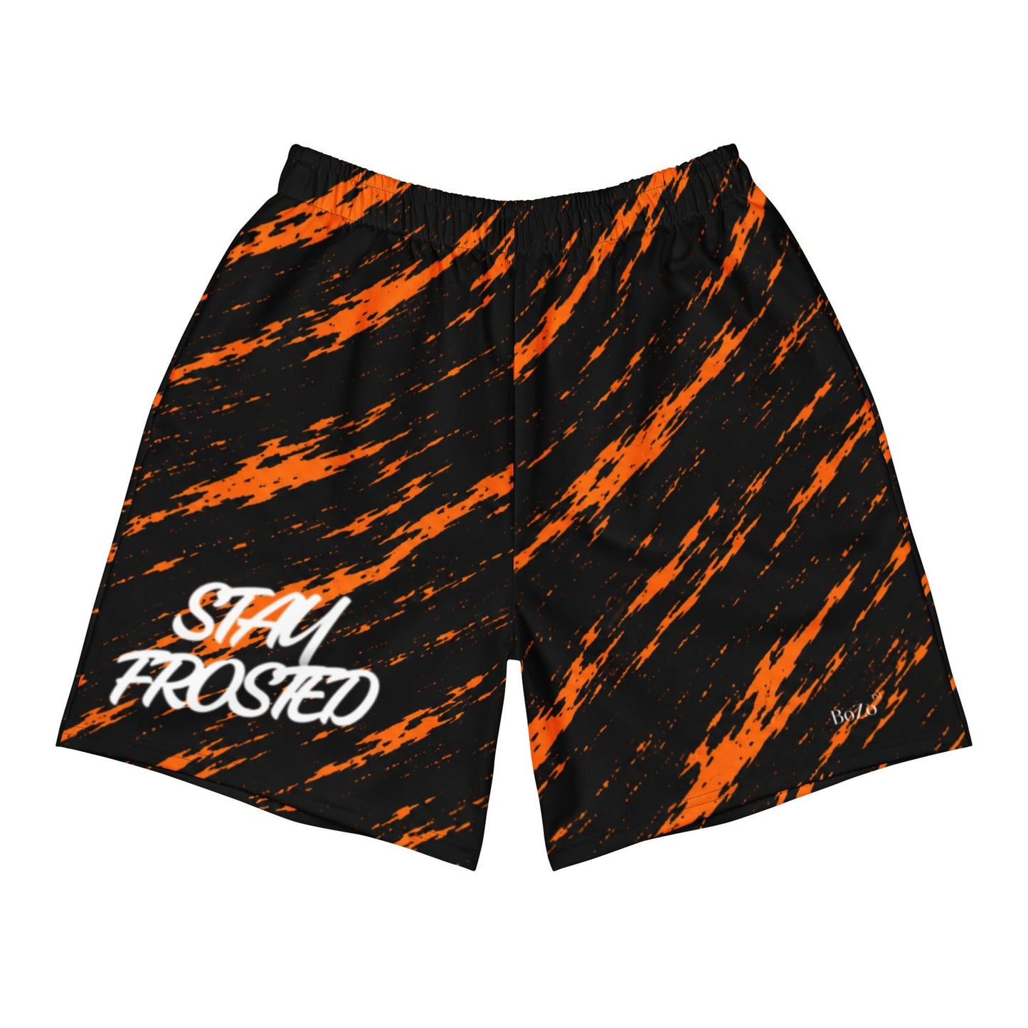Frosted Tiger | Black / Orange Tiger Athletic Long Shorts Short – BoZoMemeTêê | mème streetwear