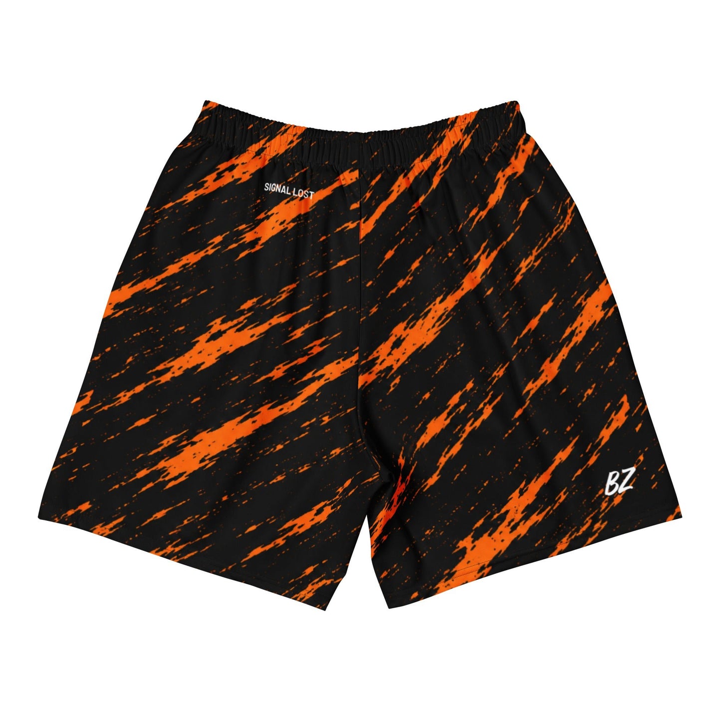 Frosted Tiger | Black / Orange Tiger Athletic Long Shorts Short – BoZoMemeTêê | mème streetwear