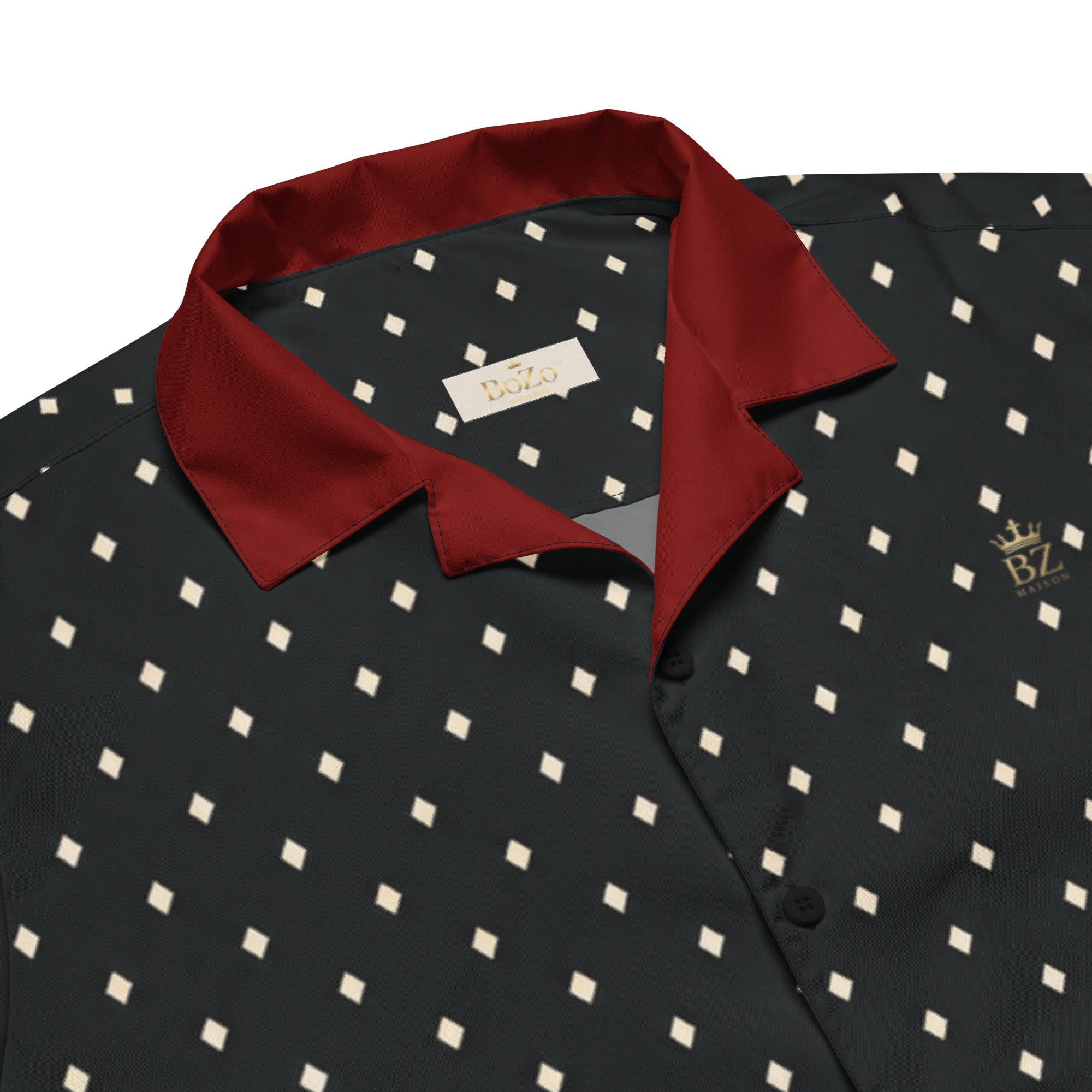 GOLF ROYAL | BURGUNDY CREAM Chemise – BoZoMemeTêê | mème streetwear