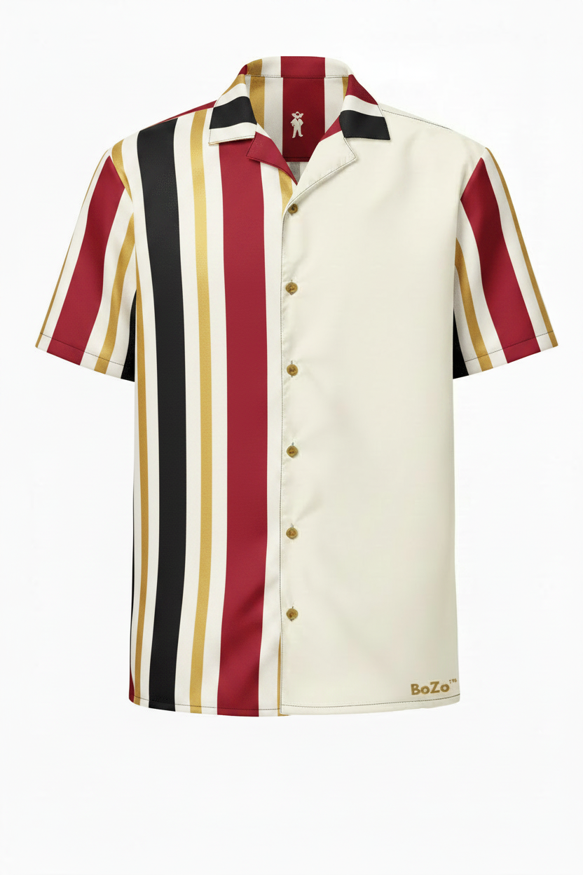 Maison BoZo™ Split Shirt — Signature Stripes front view