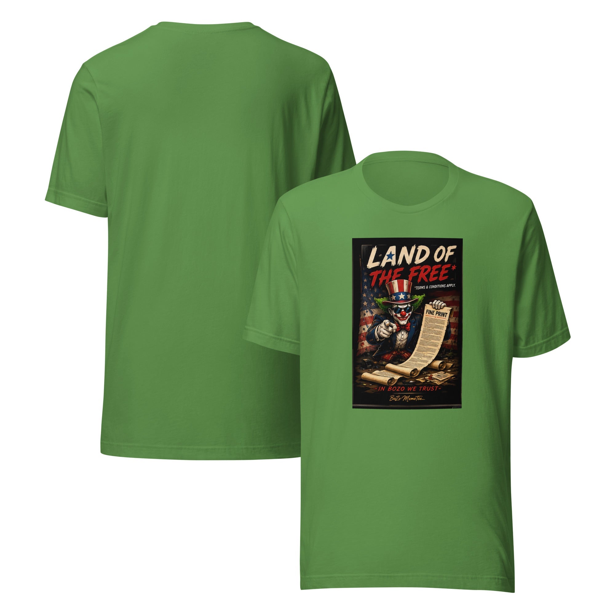LAND OF THE FREE | Unisex t-shirt – BoZoMemeTêê | mème streetwear