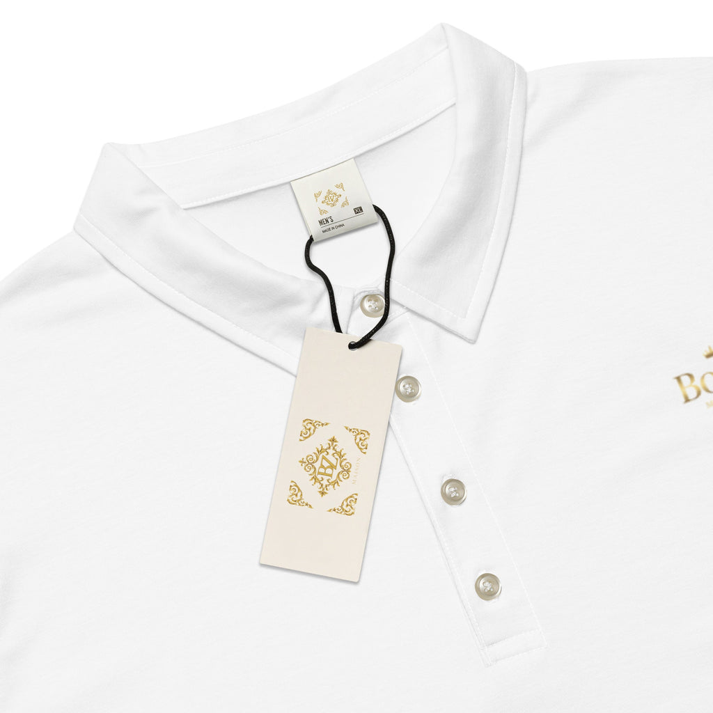 Maison BoZo™ | Signature Slim Fit Polo — White CUT-SEW – BoZoMemeTêê | mème streetwear