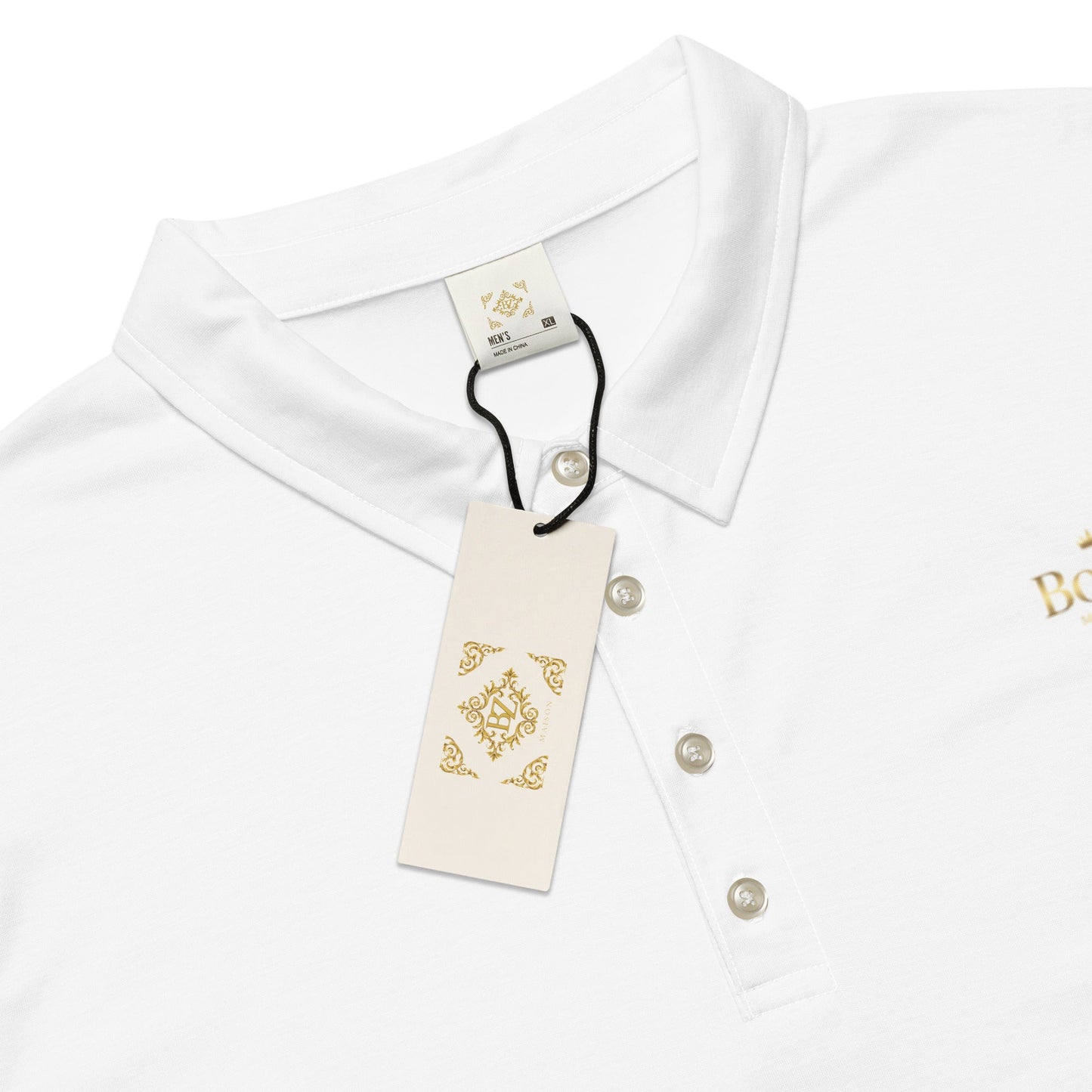Maison BoZo™ | Signature Slim Fit Polo — White CUT-SEW – BoZoMemeTêê | mème streetwear