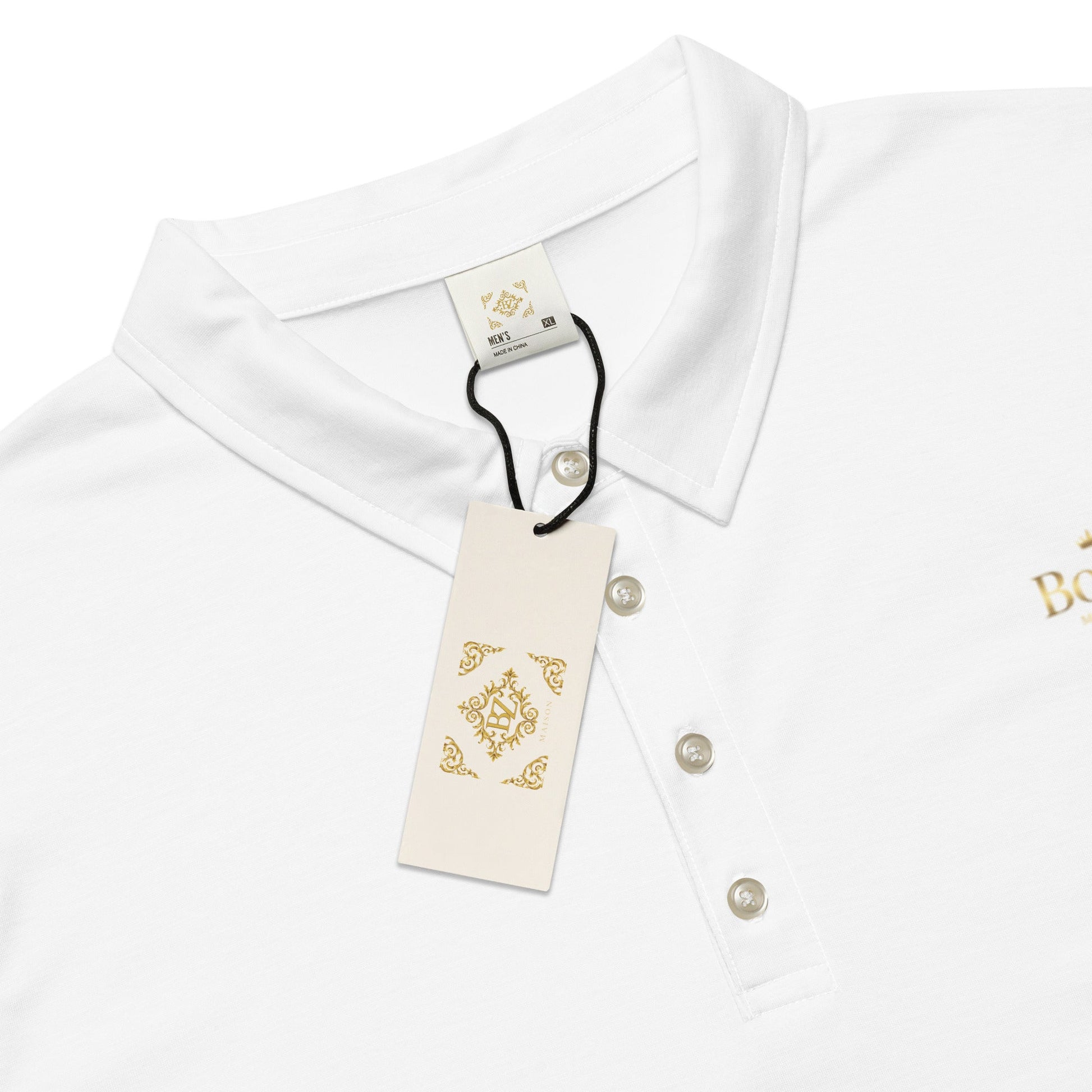 Maison BoZo™ | Signature Slim Fit Polo — White CUT-SEW – BoZoMemeTêê | mème streetwear