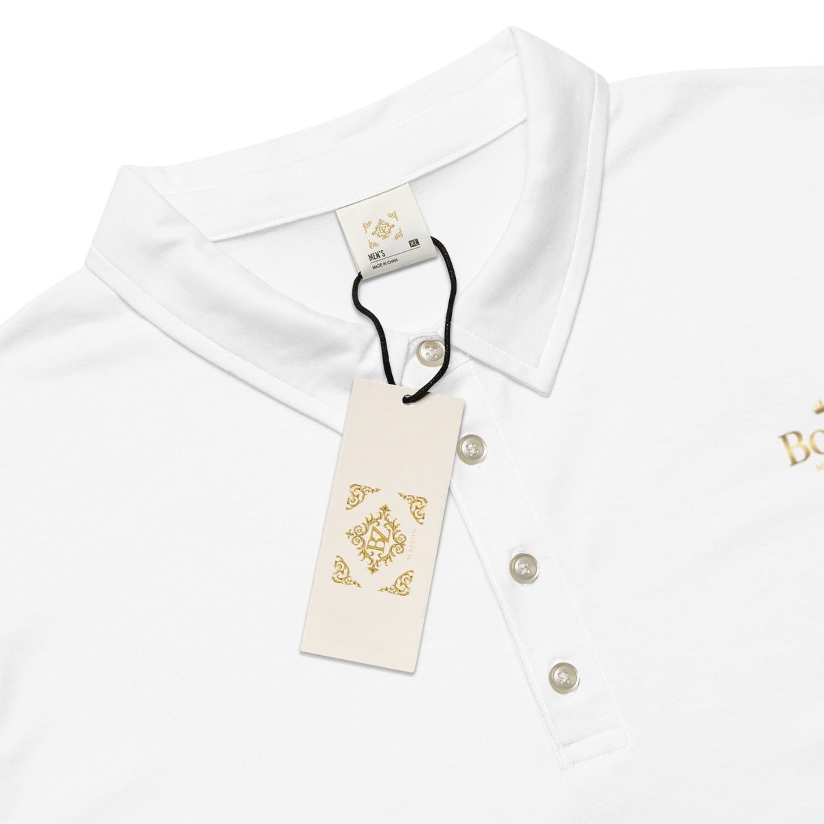 Maison BoZo™ | Signature Slim Fit Polo — White CUT-SEW – BoZoMemeTêê | mème streetwear