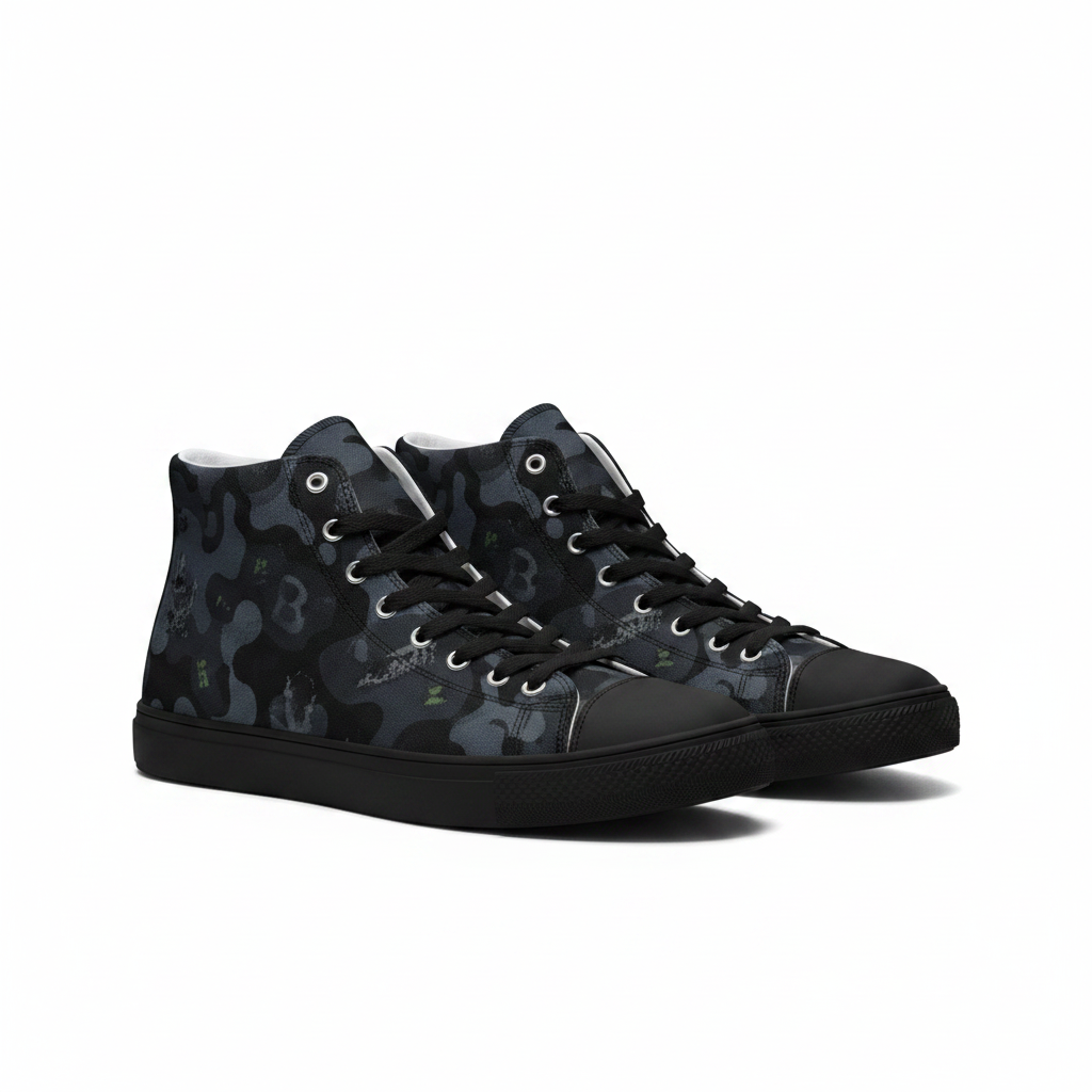 Men’s high top canvas shoes