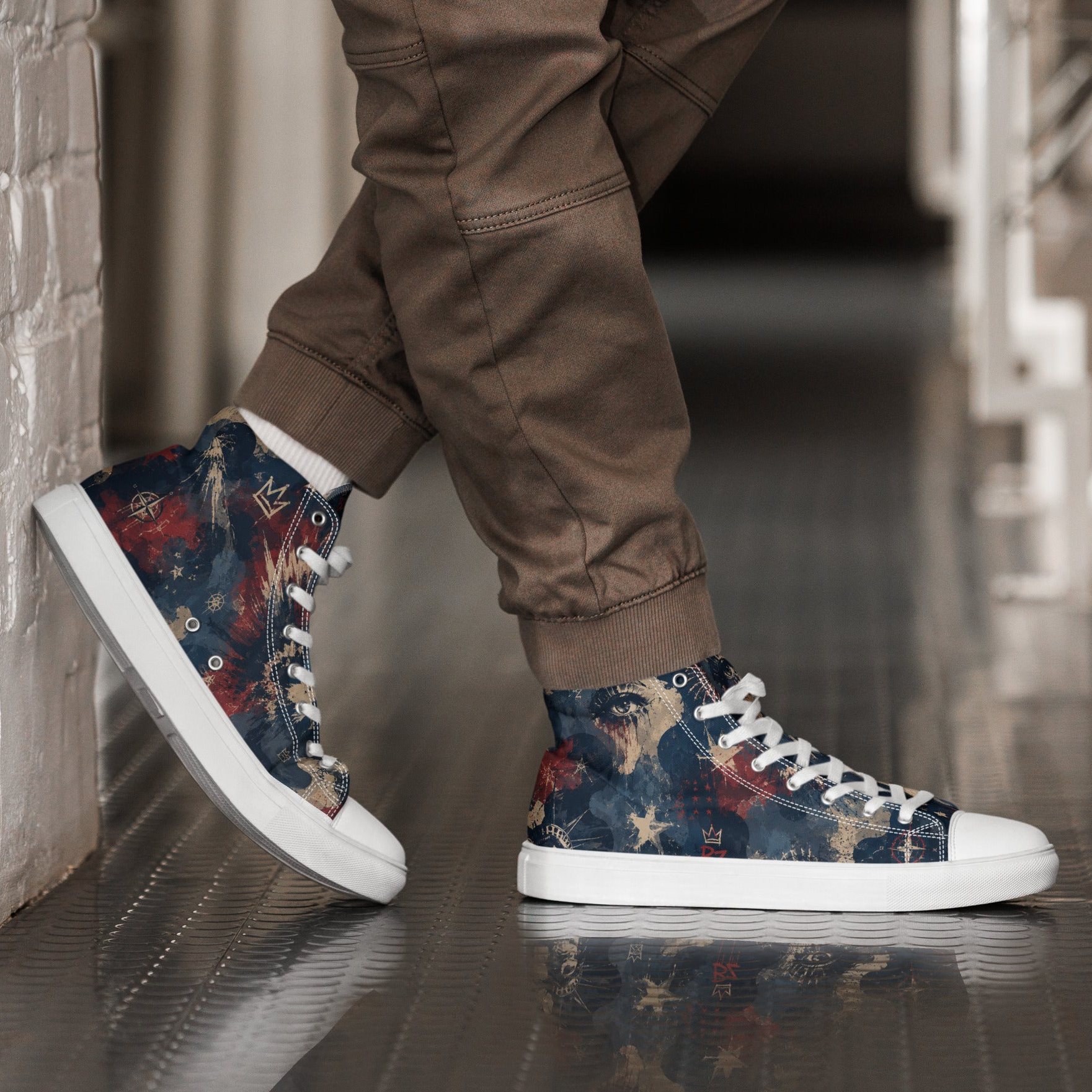 BZ KING V1 — Patriot High Top Canvas Shoes