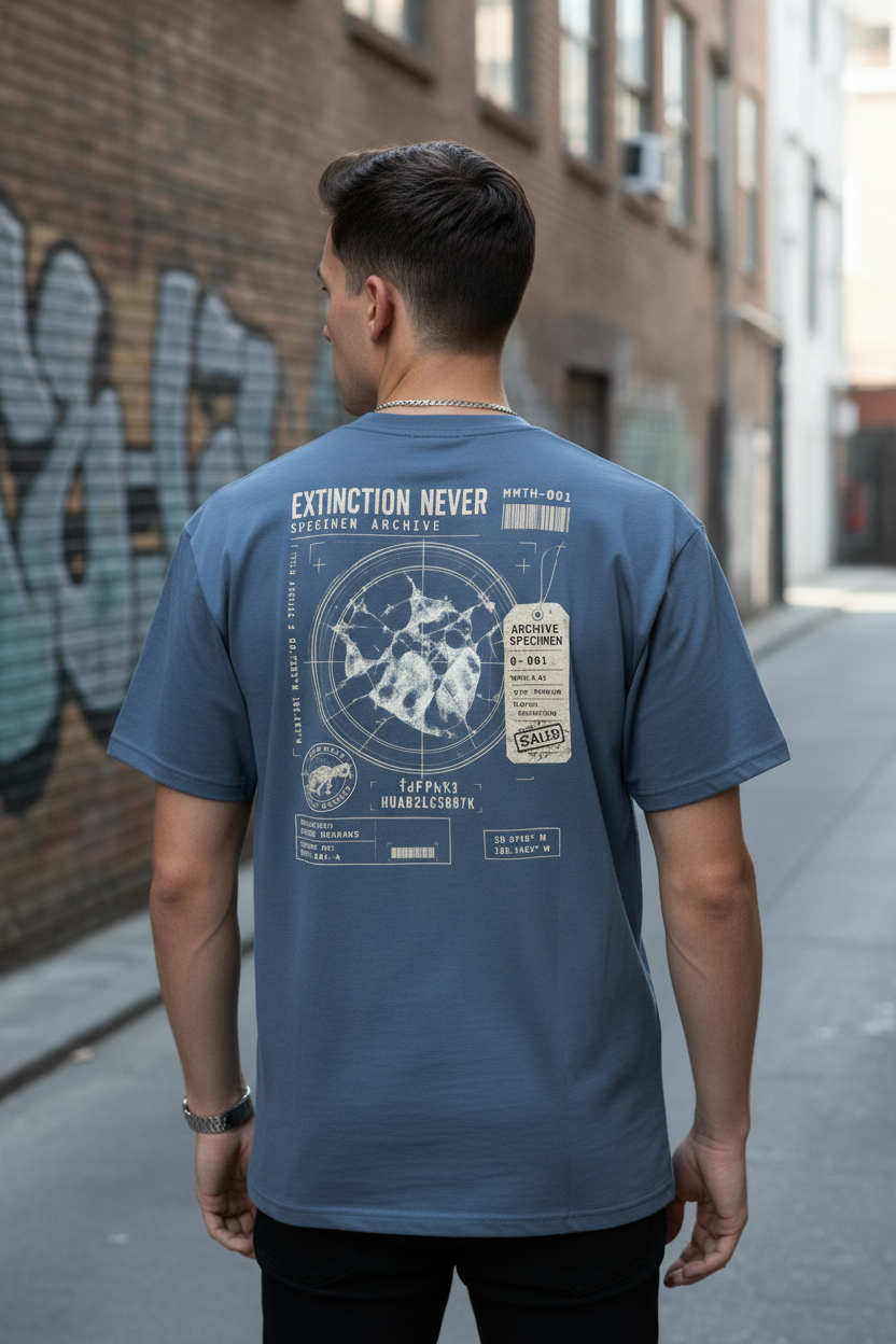 EXTINCTION | MAMMOTH | Oversized faded t-shirt