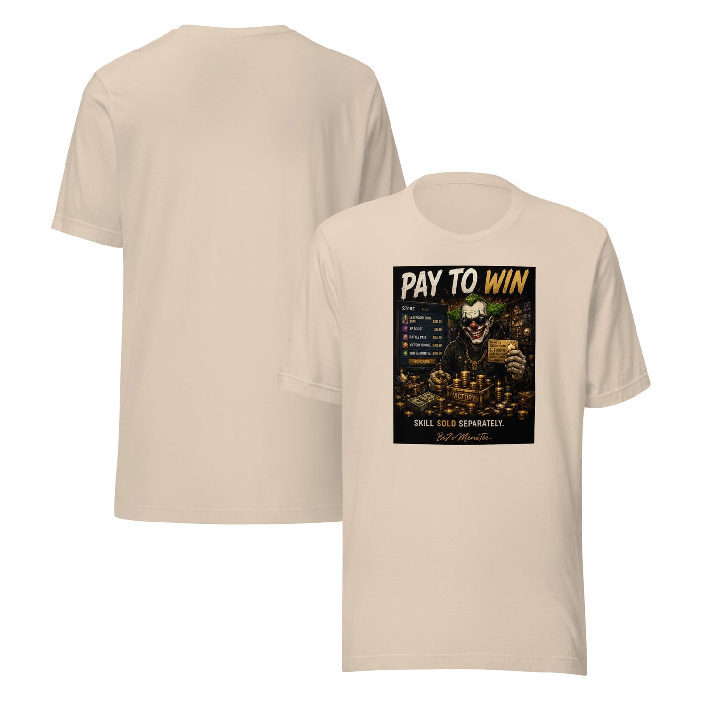 PAY TO WIN | Unisex t-shirt – BoZoMemeTêê | mème streetwear