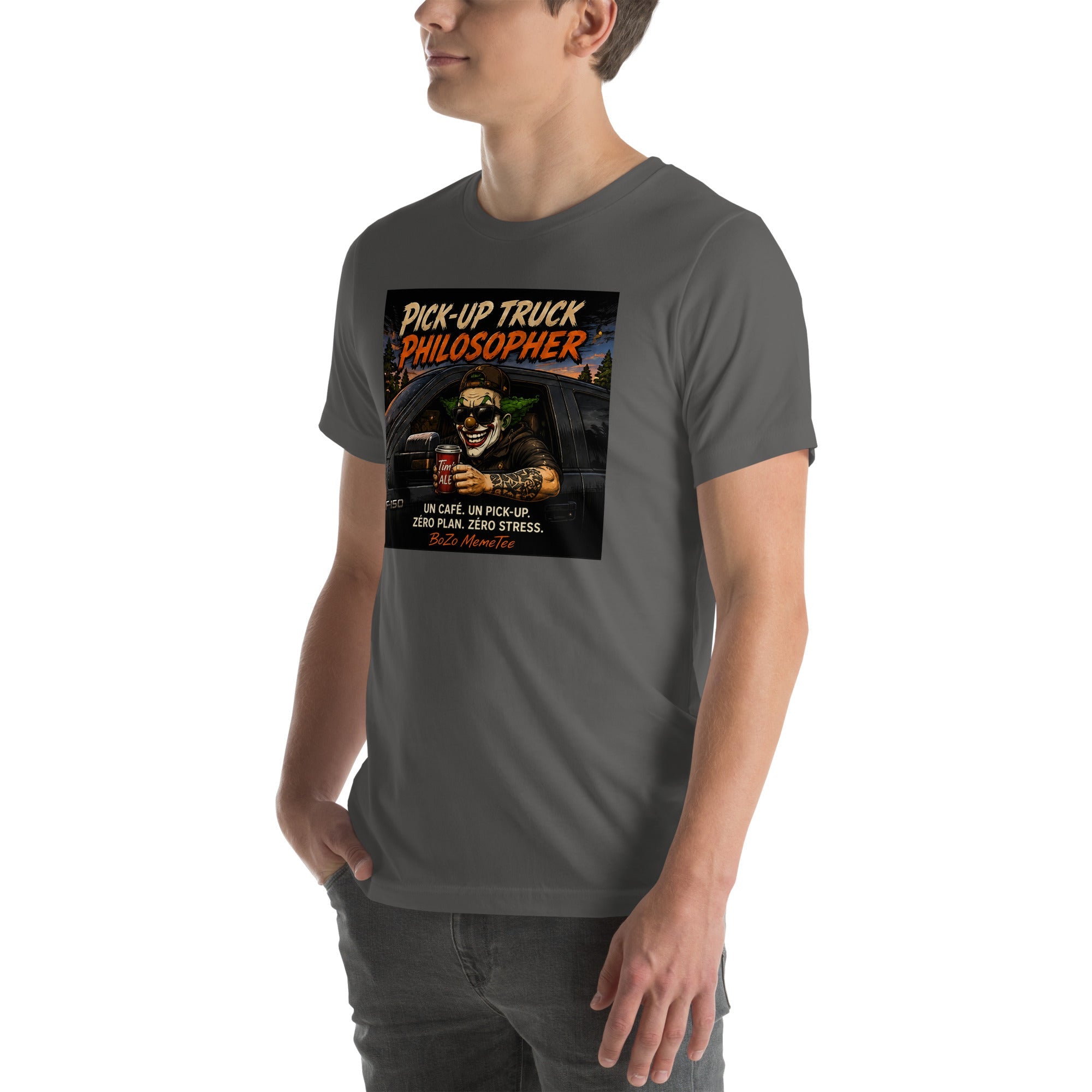 PICK-UP TRUCK PHILOSOPHER | Unisex t-shirt T-Shirt – BoZoMemeTêê | mème streetwear