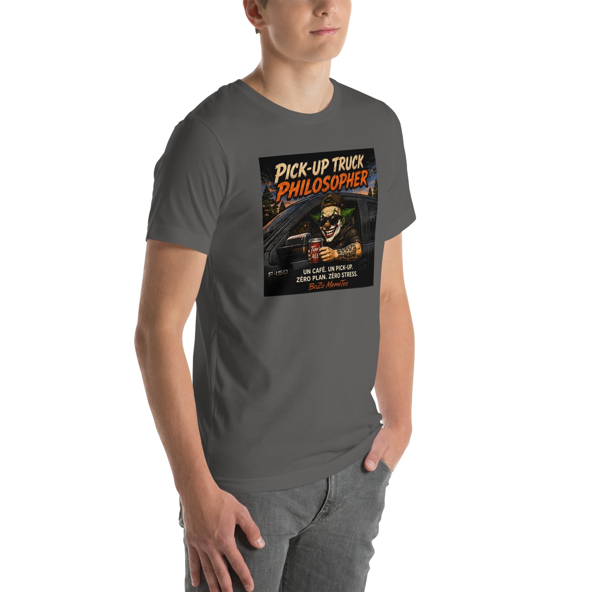 PICK-UP TRUCK PHILOSOPHER | Unisex t-shirt T-Shirt – BoZoMemeTêê | mème streetwear