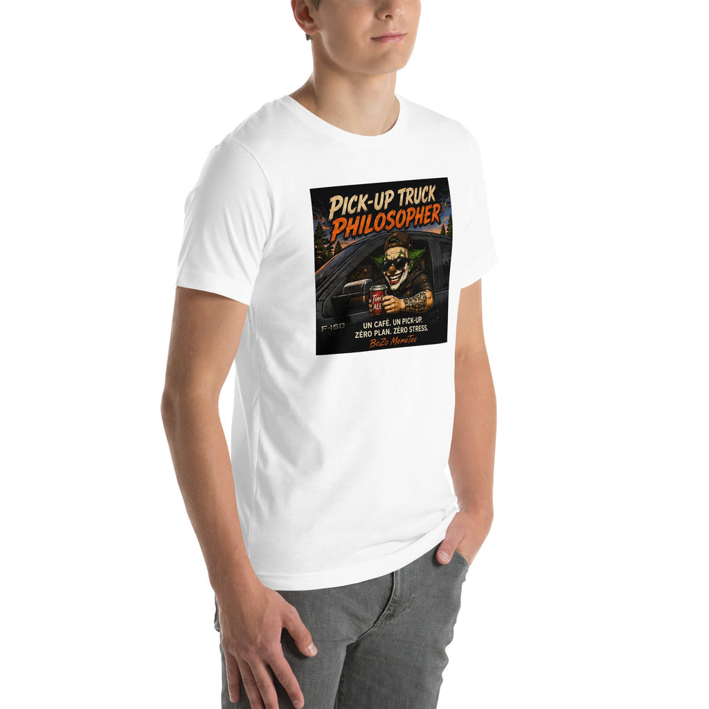 PICK-UP TRUCK PHILOSOPHER | Unisex t-shirt T-Shirt – BoZoMemeTêê | mème streetwear