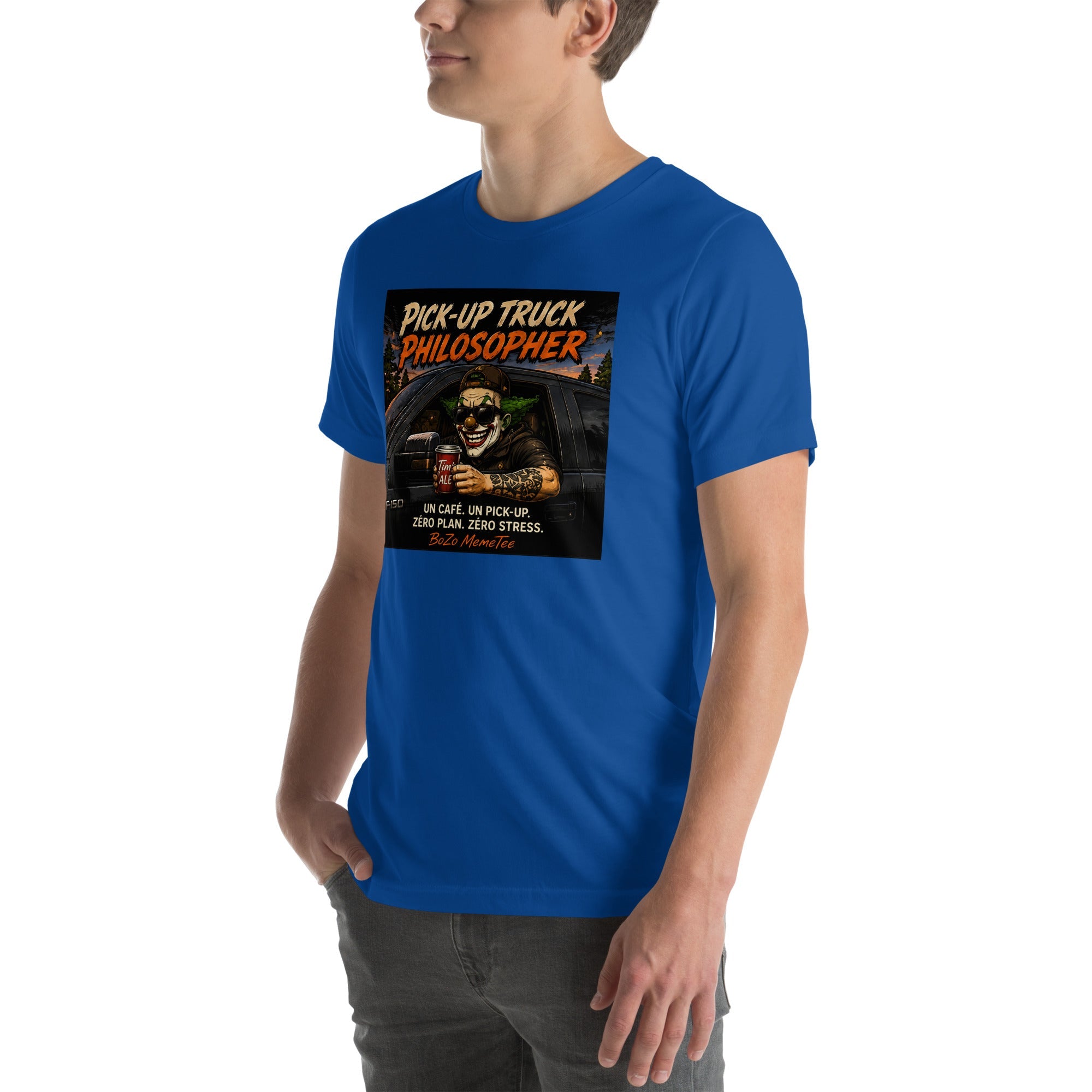 PICK-UP TRUCK PHILOSOPHER | Unisex t-shirt T-Shirt – BoZoMemeTêê | mème streetwear