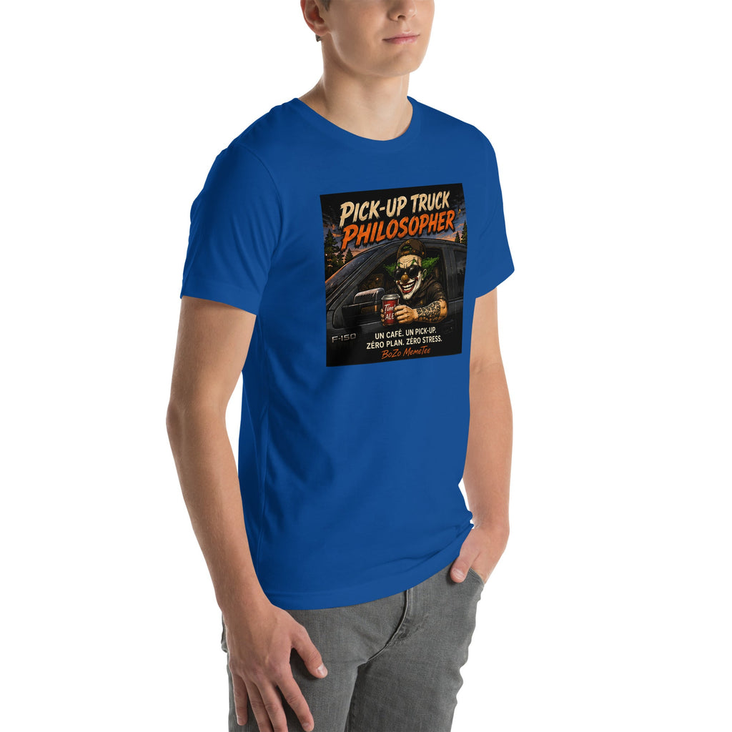 PICK-UP TRUCK PHILOSOPHER | Unisex t-shirt T-Shirt – BoZoMemeTêê | mème streetwear