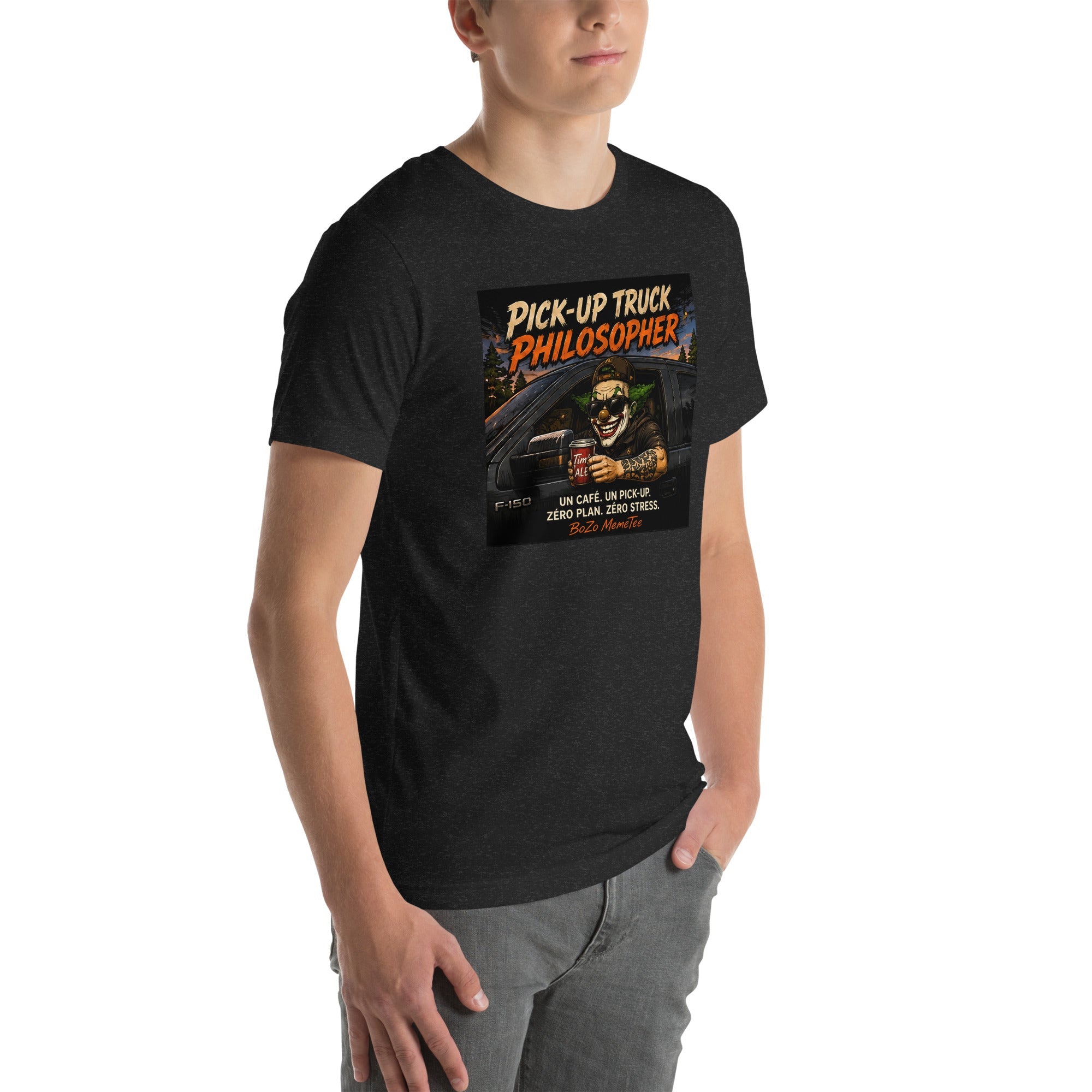PICK-UP TRUCK PHILOSOPHER | Unisex t-shirt T-Shirt – BoZoMemeTêê | mème streetwear