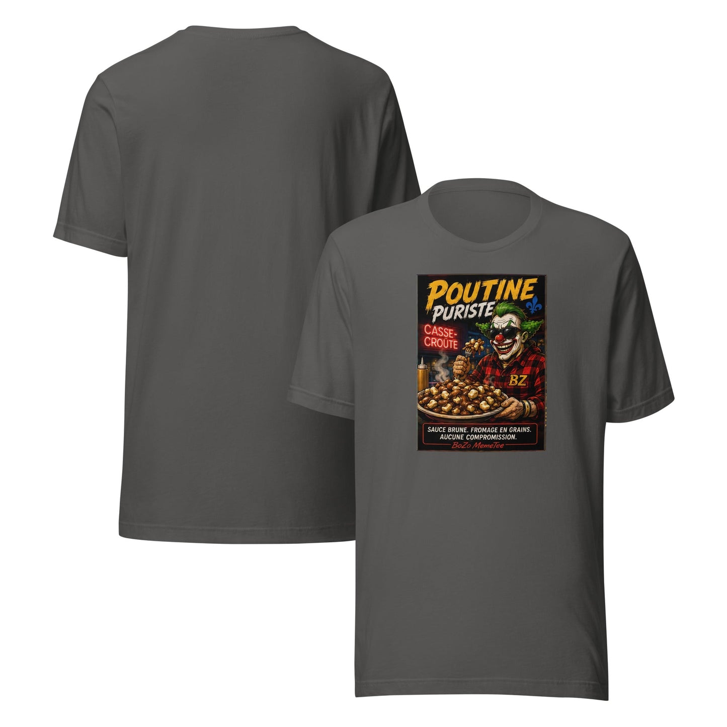 POUTINE PURISTE | Unisex t-shirt – BoZoMemeTêê | mème streetwear