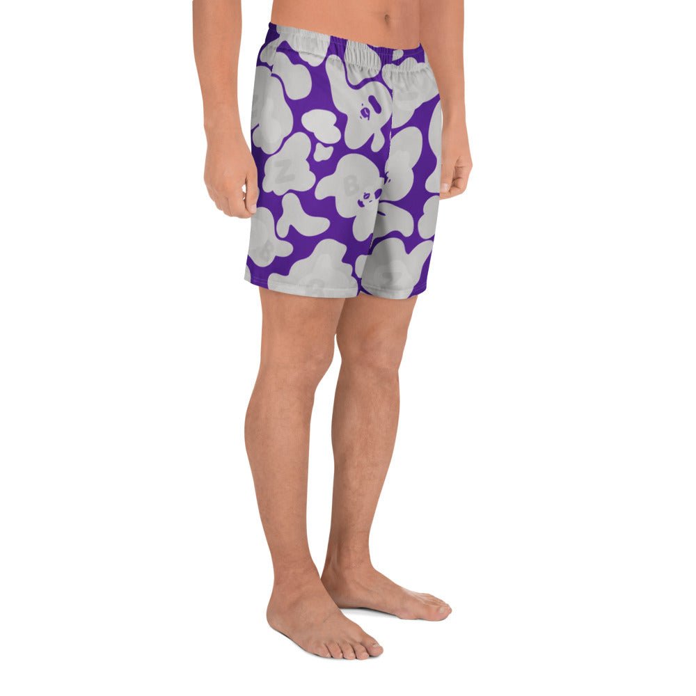Purple Camo - 01 Athletic Long Shorts Unisex CUT - SEW – BoZoMemeTêê | mème streetwear