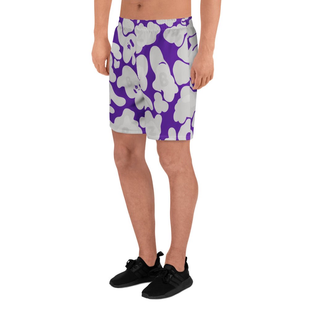 Purple Camo - 01 Athletic Long Shorts Unisex CUT - SEW – BoZoMemeTêê | mème streetwear