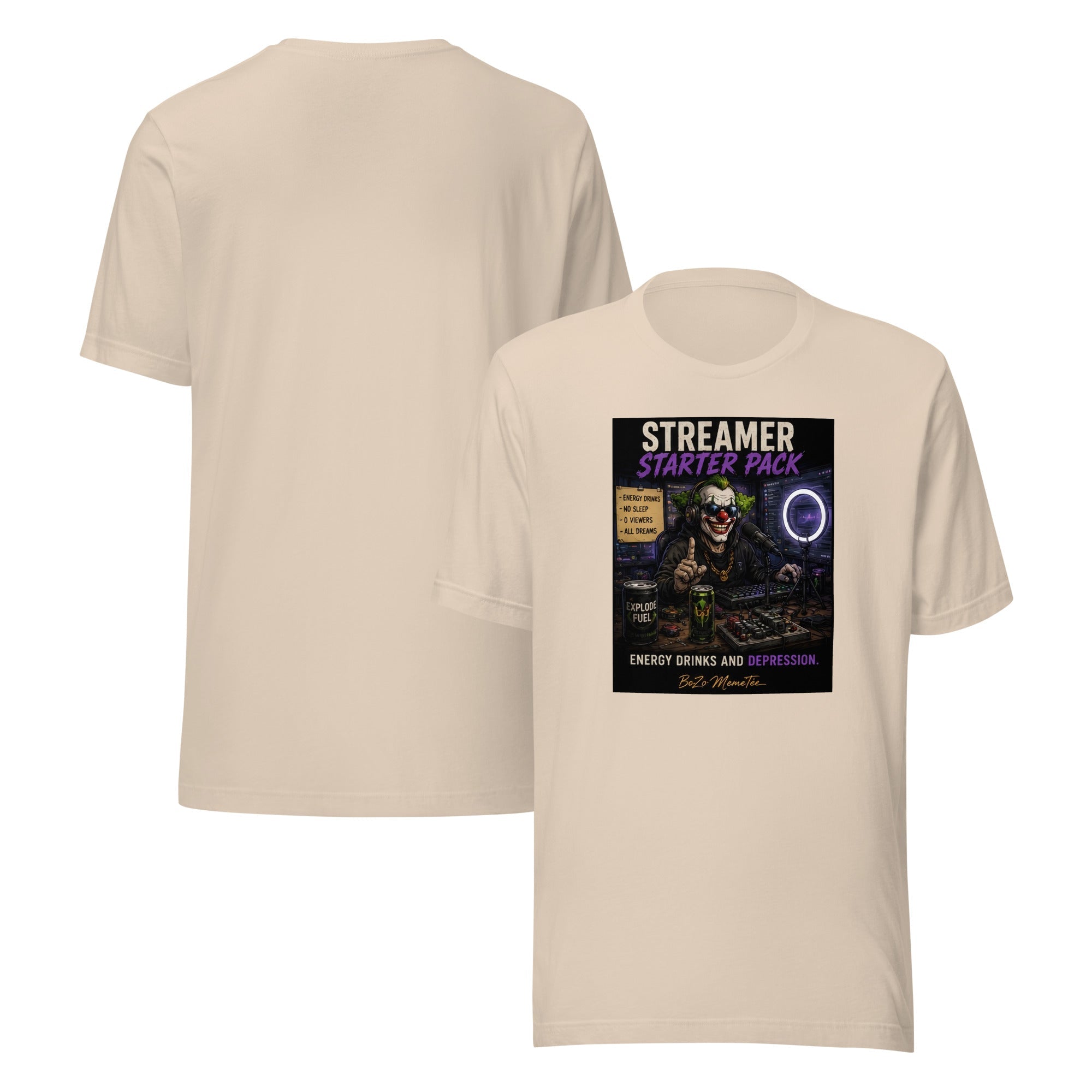 STREAMER STARTER PACK | Unisex t-shirt – BoZoMemeTêê | mème streetwear