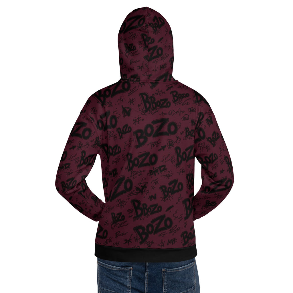TagOver | Burgundy Dark Hoodie CUT-SEW – BoZoMemeTêê | mème streetwear
