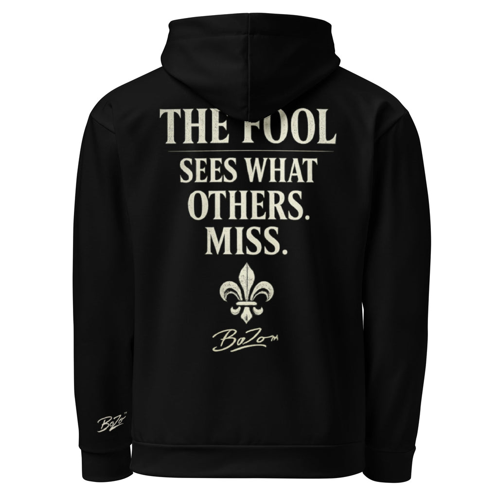 THE FOOL | Unisex cotton hoodie DIRECT-TO-FABRIC – BoZoMemeTêê | mème streetwear