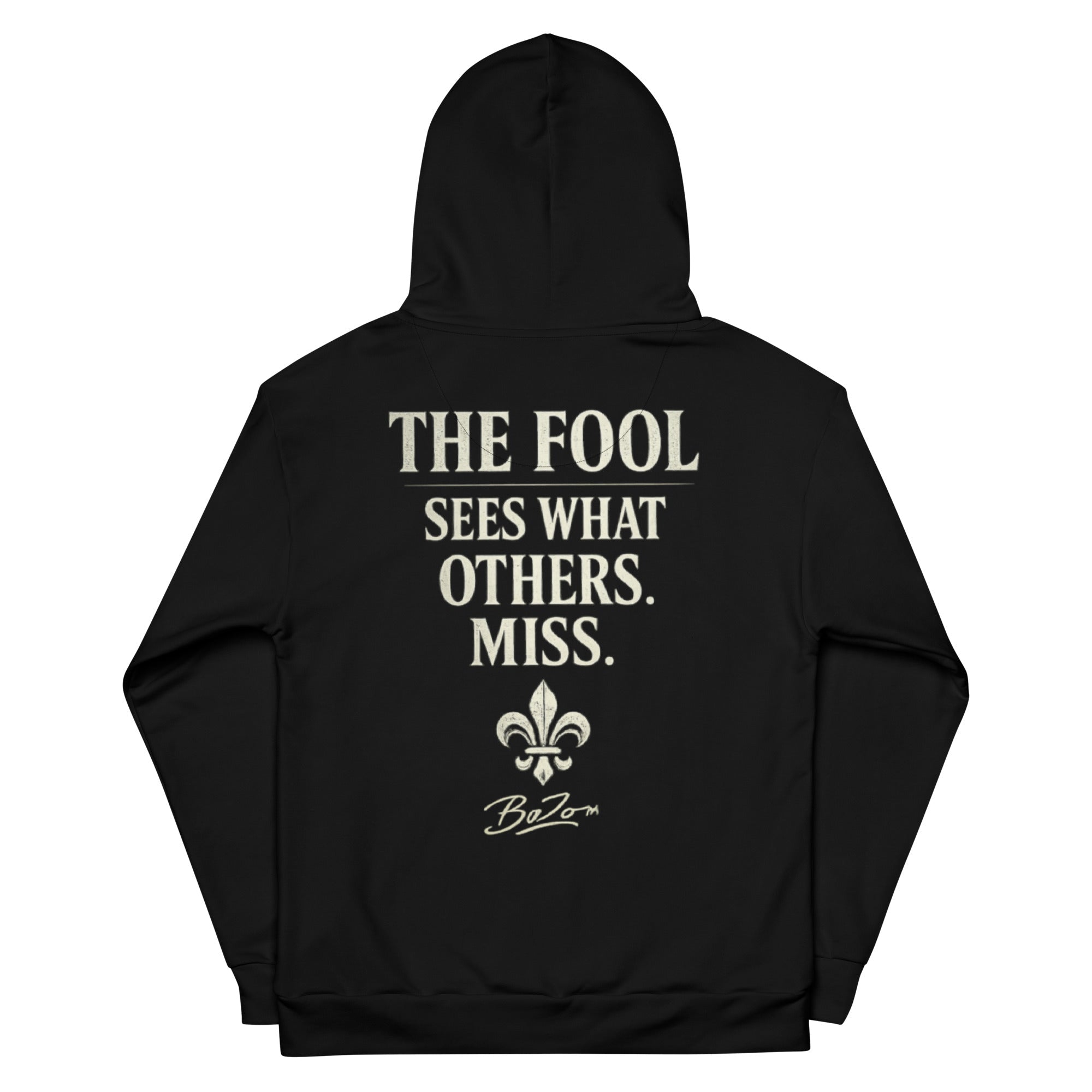 THE FOOL | Unisex cotton hoodie DIRECT-TO-FABRIC – BoZoMemeTêê | mème streetwear