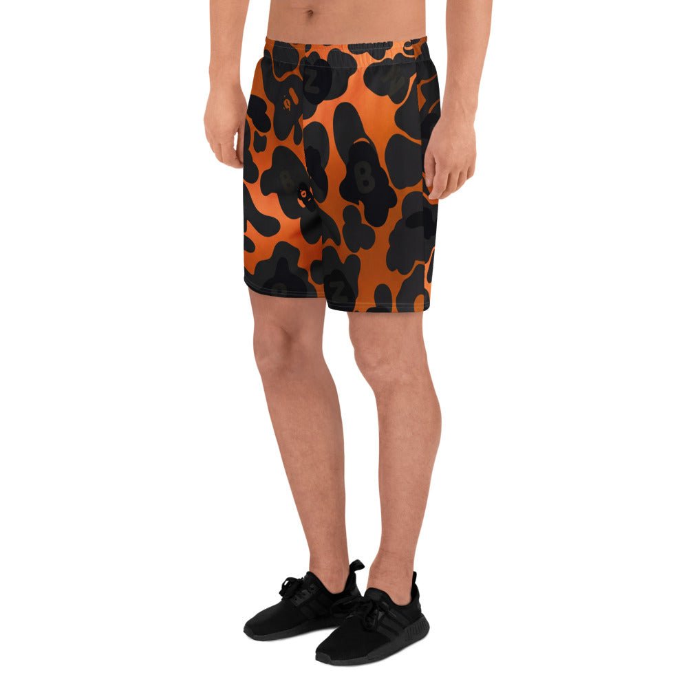 YABAD ABoZo Orange Camo - 01 Athletic Long Shorts CUT - SEW – BoZoMemeTêê | mème streetwear