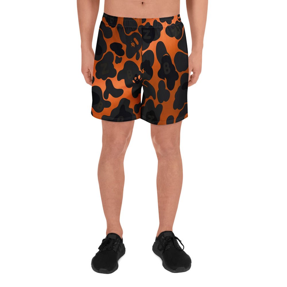 YABAD ABoZo Orange Camo - 01 Athletic Long Shorts CUT - SEW – BoZoMemeTêê | mème streetwear