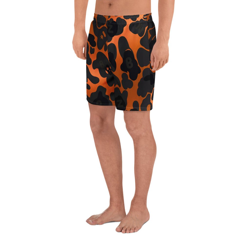 YABAD ABoZo Orange Camo - 01 Athletic Long Shorts CUT - SEW – BoZoMemeTêê | mème streetwear