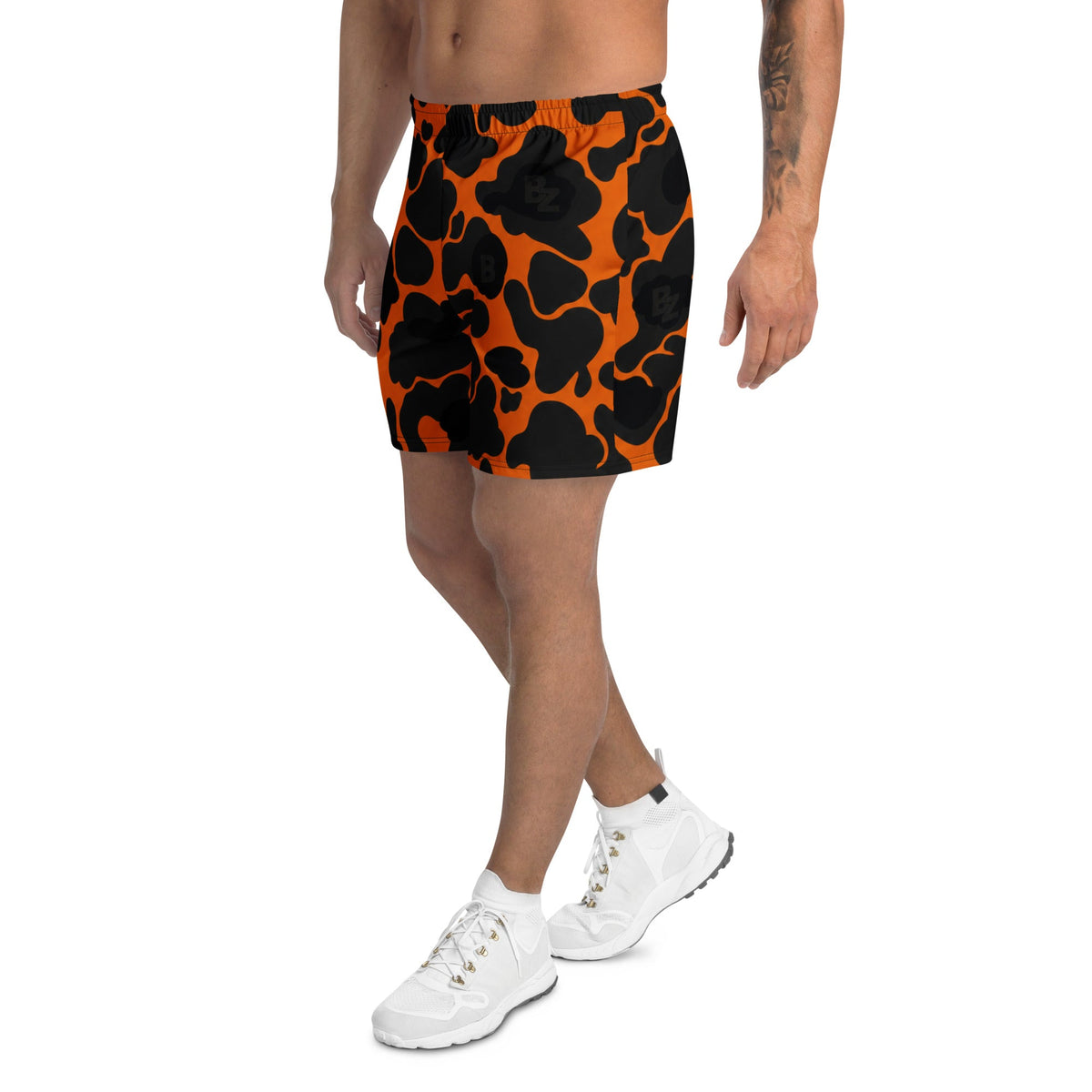 YABAD | Orange Camo | athletic short CUT-SEW – BoZoMemeTêê | mème streetwear